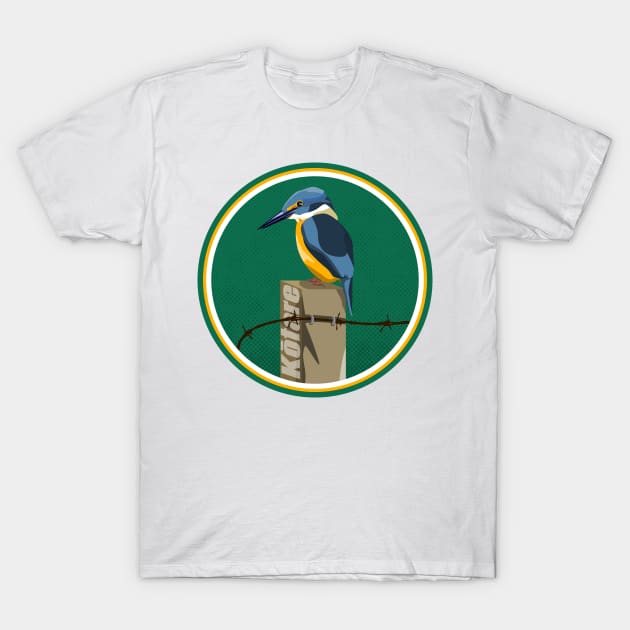 Kingfisher NZ bird T-Shirt by mailboxdisco